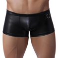 thumbnail image 2 of Estiramiento Hombres de material cuero de Imitación de Moda Ropa Interior de exterior exterior exterior Negro S, 2 of 6