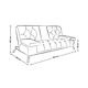 thumbnail image 4 of Sofá Cama de Lino Makora Modelo Caroli Con Portavasos, 4 of 8