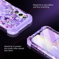 thumbnail image 5 of Casetego for Samsung Galaxy A15 5G Case,Heavy Duty Shockproof Protection Hard Plastic+Silicone Rubber Hybrid 3 in 1 Drop Protective Case for Women Girls,Purple Butterfly, 5 of 8