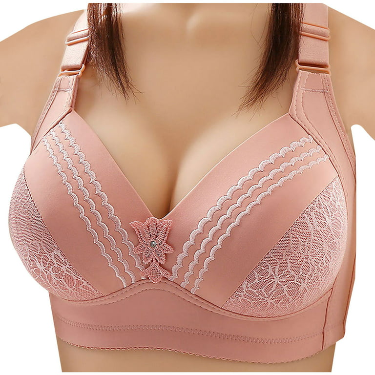 CHGBMOK Bras for Women Wirefree Comfortable Lace Breathable Bra Plus Size  Underwear