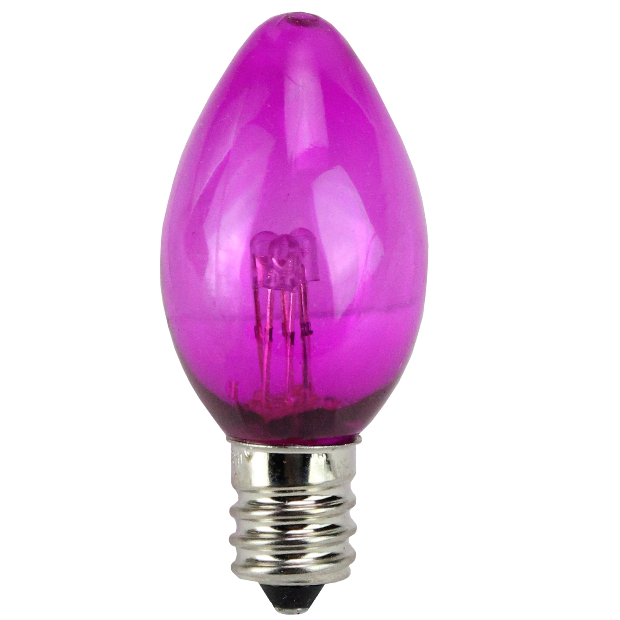 HUB Pack 25 Commercial Transparent Purple 3LED C7 Replacement