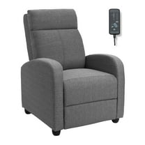 Vineego Fabric Single Massage Recliner Chair with Thick Seat Cushion and Backrest, Gray Fabric, Gray