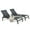 Dark Grey, variant on Ulax Furniture Outdoor Chaise Lounge Chairs Set of 2 All Weather Patio Beach Sling Lounger Pool Sunbathing Chairs with Headrest (Beige)