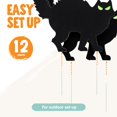 thumbnail image 4 of Juego de letreros de Halloween para patio JOYIN, diseño de gato negro que brilla en la oscuridad, 4 of 9