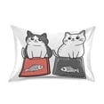thumbnail image 7 of Yayeee Pillowcase Queen Size Set of 2 Satin Wrinkle Resistant Pillow Case, Black Chubby Cat, 7 of 7