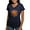 Navy, variant on - Internal Sun Women's V Neck Dark T Shirt - Women's V-Neck Dark T-Shirt