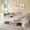 White, variant on Harper & Bright Designs L-Shaped Corner Daybed Full Size with Storage Cabinets, Wooden Full Captain Bed with Shoe Cabinet and USB Ports, White