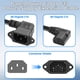thumbnail image 4 of Cable de Extensión para Computadora IEC C13 A C14 de 90 Grados, Cable de Alimentación PDU C14 A C13 para Servidores, Monitores y PC, 0,6 M, 4 of 8