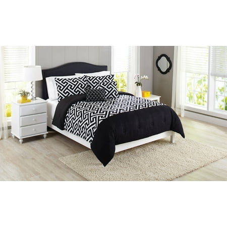 Better Homes & Gardens Greek Key 5-Piece Comforter Set, Queen
