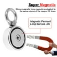 thumbnail image 3 of Strong Magnets Fishing Kit Retrieval Magnet Neodymium Magnets with 10m Durable Rope 120kg-300kg Double Sided Powerful Magnets for Fishing and Magnetic Recovery Salvage, 3 of 6