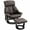 Brown, variant on Zateety Recliner with Vibration Massage & Ottoman Footrest, Faux Leather, Swivel Wood Base for Living Room & Bedroom, Brown