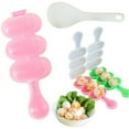 thumbnail image 3 of Hecteas Cake Mould - Dessert Molds - Rice and Vegetable Roll Machine Non Stick Rice and Vegetable Roll 3 Cavity Shaking Tool Shou Driver Rice and Vegetable Roll Shaker Rice(A Mold. - Pink), 3 of 4