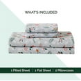 thumbnail image 5 of 4-Piece Ultra Soft 100% Turkish Cotton Flannel Sheet Set - Holiday Christmas Flannel Sheets, Warm and Cozy , Deep Pocket Fitted Sheet- Twin XL, Poinsettia, 5 of 5