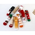 thumbnail image 5 of Yuanlong Womens Socks Christmas Ladies Cartoon Printes Fuzzy Cotton Mid Tube Socks Winter Indoor Slipper Socks One Size, 5 of 5