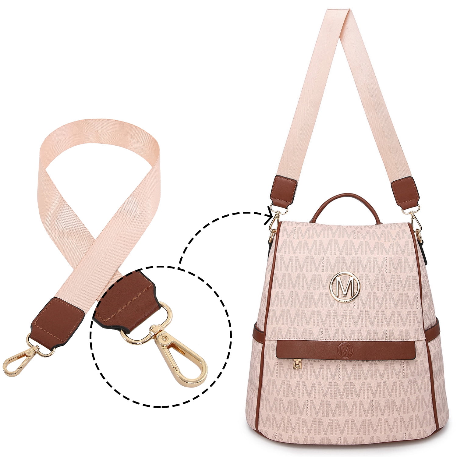 MKP Woman Leather Backpacks Handbags Anti-theft Travel School Books Bag Lady Shoulder Purse