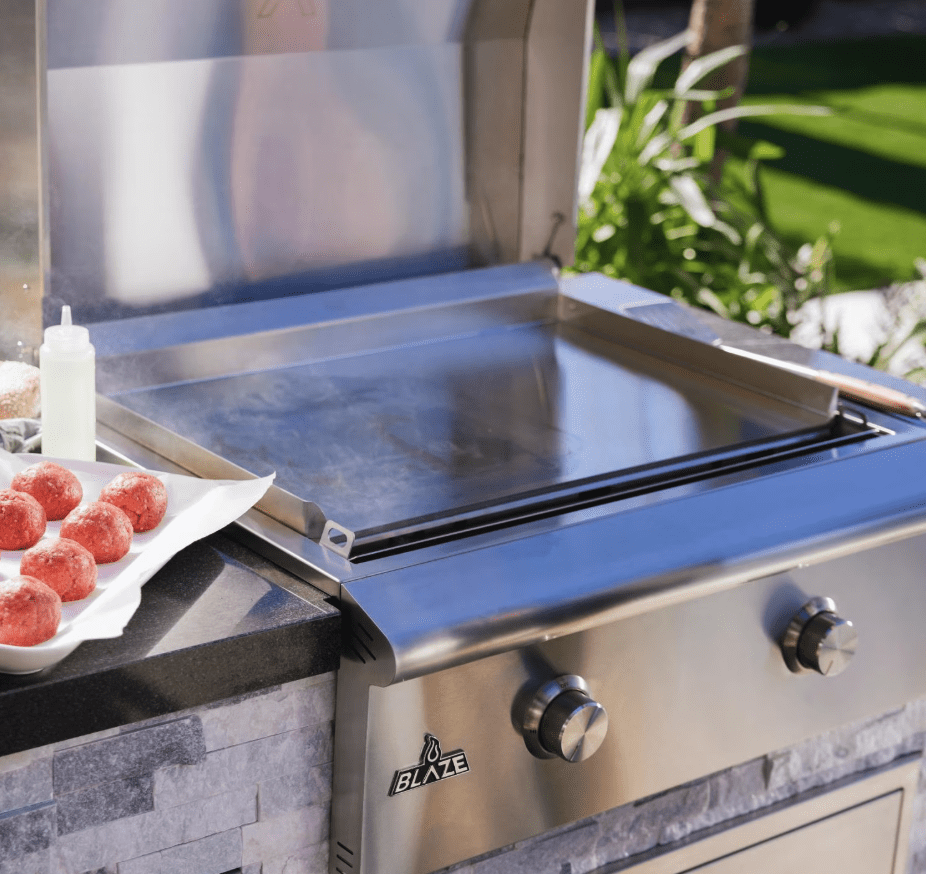 Blaze LTE+ 30-Inch Built-in Natural Gas Griddle w/ Lift-Assist Hood - BLZ-GRIDDLE-LTE3-NG