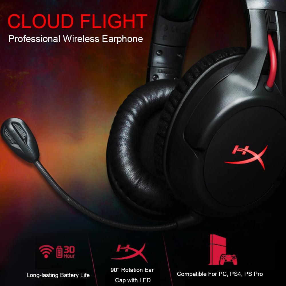 Kingston Hyperx Cloud Flight Wireless Headphone Gaming Headset Led Lighting Effects Detachable Microphone Mic For Pc Ps4 Mobile Earphones Hx Hscf Bk Am Walmart Com Walmart Com