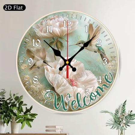 Breast Cancer Awareness Pink Ribbon Floral Butterfly Silent Round Wall Clock for Home Decor