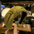 thumbnail image 1 of Bandeau Jaune Mode Femme Tricoté Épingle à Cheveux Nœud Serre-Tête, 1 of 3