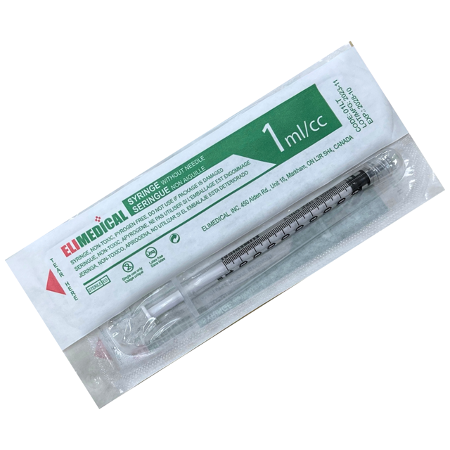 Elimedical Veterinary Syringe Without Needle, Luer Lock 1cc 100pcs/box 01LT