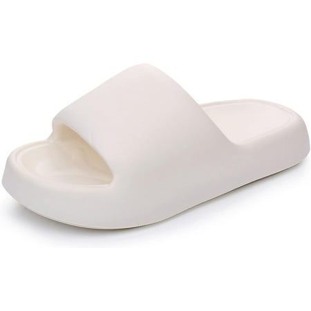 

LAKIDAY Couple Home Slippers Non Slip Open Toe Summer Bathroom Platform Slides for Women and Men Casual Simple Indoor Outdoor Cozy