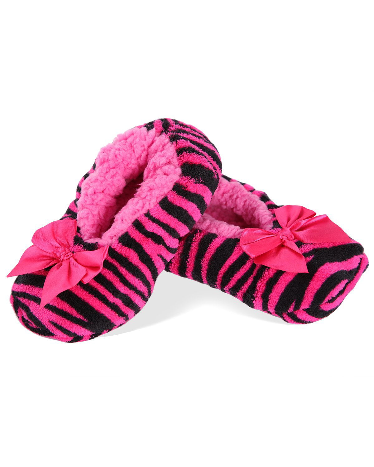 MeMoi - MeMoi Girls Zebra Slippers | Slippers for Kids and Girls Slippers  by MeMoi Large / Fuchsia - Walmart.com - Walmart.com