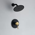 thumbnail image 3 of SUMERAIN Single-Function Shower Faucet Set Black and Gold, Stainless Steel 8 Inch Rain Shower Head Single Handle With Rough-in Valve Shower Trim Kit, 3 of 9