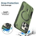 thumbnail image 5 of Dteck for iPhone 16 Pro Max Case with Kickstand & Phone Lanyard, Compatible with MagSafe Shockproof Bumper Cases Heavy-Duty Magnetic Protective Cover,Armygreen, 5 of 8