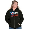 thumbnail image 3 of Ohio Homestate Strong OH Patriotic Unisex Fleece Graphic Zip Up Hoodie Brisco Brands 5X, 3 of 5