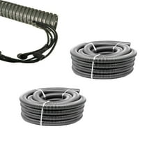 Split Loom Tubing Wire Conduit, Grey Corrugated Wire Tube Cable Protection Pipe Cable Tidy Tube for TV Cables, Electric Wire, Garden Lights (ID 18mm, 19.6 Ft)