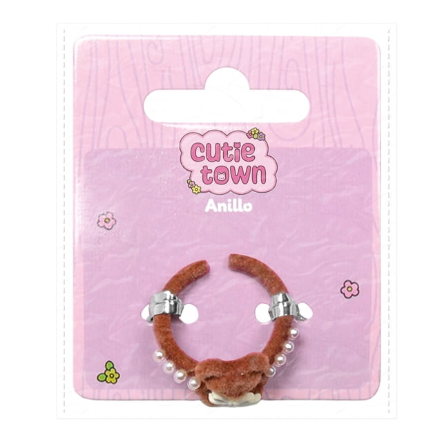 Anillo Prichos Cutie Town de Metal y Felpa 1 Pieza