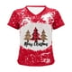 thumbnail image 4 of Pntutb Mujeres Summerchristmas Funny Letter Impreso Blusa Camisetas Casual Cuello en V Manga corta Camisetas tops Pntutb Pntutb-3949, 4 of 6
