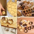 thumbnail image 5 of Mini juego de cortadores de galletas geométricos, molde para hornear de cocina redondo, triangular, cuadrado, hexagonal, en forma de corazón., 5 of 5