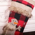 thumbnail image 3 of Christmas Tree Decorations, Hwkond Christmas Stockings, Big Xmas Stockings, Plaid Style with SnowUp to 60% Off Clearance Sale, 3 of 5