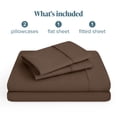 thumbnail image 3 of Bare Home Premium 1800 Collection 4-Piece Bed Sheet Set, Queen, Cocoa, 3 of 11
