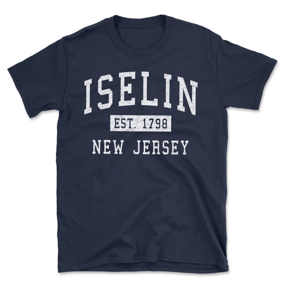 Iselin New Jersey Classic Established Men's Cotton T-Shirt
