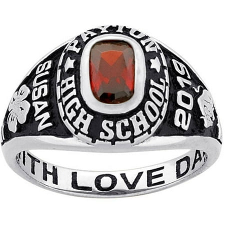 Personalized Girl's Classic Platinum Plated Celebrium Petite Class Ring