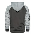 thumbnail image 5 of BiZtdJrK Men's Athletic Jackets Color Block Full Zip Long Sleeve Hooded Sweatshirt Jacket Loose Fit Fashion Outerwear with Pockets Dark Gray M, 5 of 8