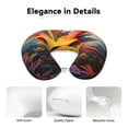 thumbnail image 4 of Xecao Colorful Flower Chameleon Print Memory Foam Cervical Neck Pillow Versatile U-Shaped Pillows for Home,Office,Camping,Travelling,Soft Washable Cover, 4 of 8