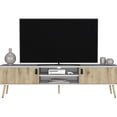 thumbnail image 3 of White-Walnut TV Rack - Sturdy and Versatile for Home Media, 3 of 4