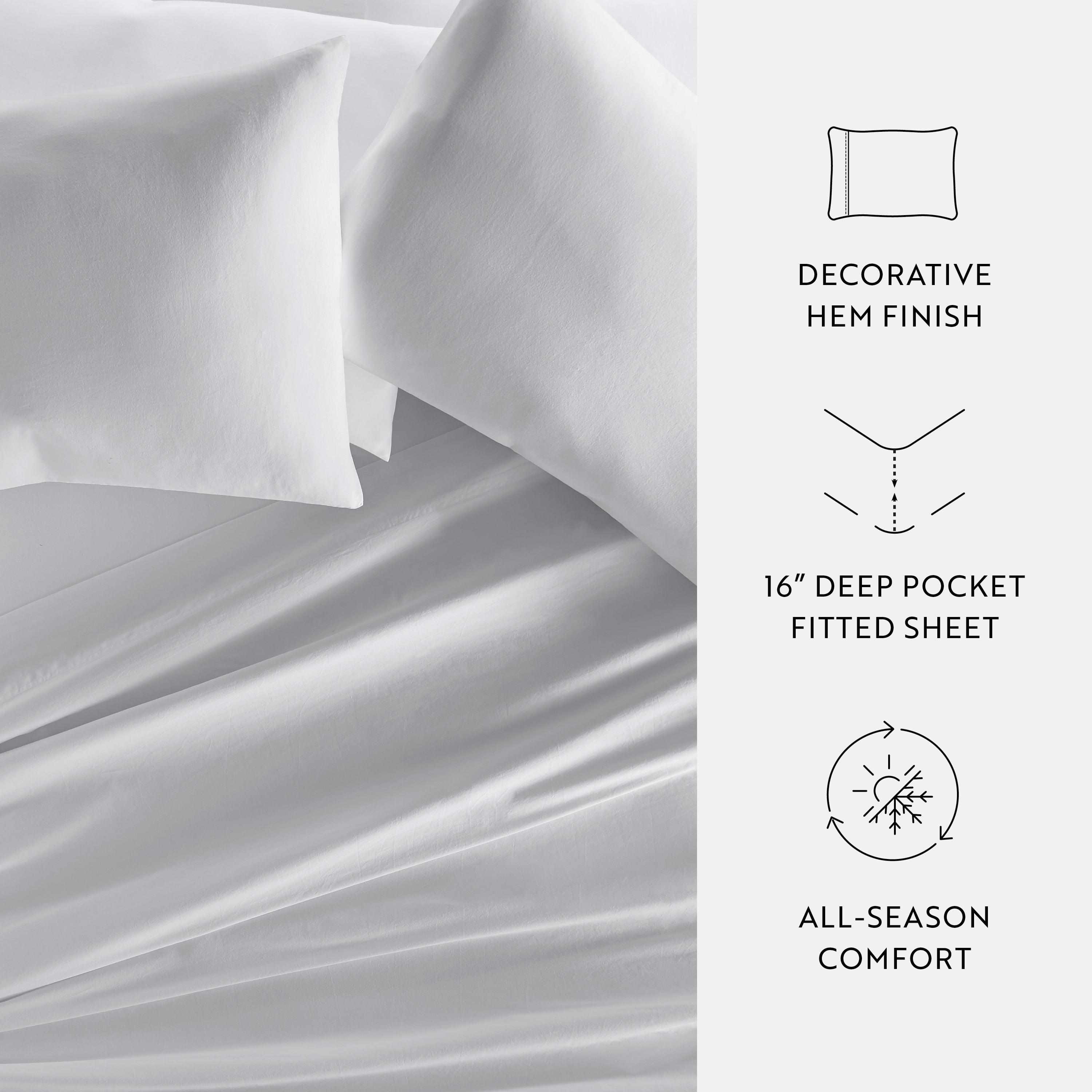 Noble Linens 300 Thread Count 4 Piece Cotton Sheet Set in Light Gray, King