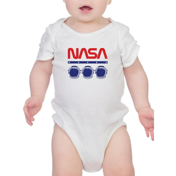 NASA Nasa Space Helmets Banner Bodysuit Infant -NASA Designs,  12 Months