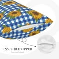 thumbnail image 2 of Plush Throw Pillow Covers, Sunflowers Square Pillow Cases with Invisible Zipper, Breathable Microfiber Pillow Cases Standard Size for Sleeping Bedroom Sofa Living Room 20x30, 2 of 5