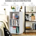 thumbnail image 5 of Topbuy 3-Tier Storage Cabinet Multi-functional Display Open shelf Bookcase MDF White, 5 of 8