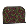 thumbnail image 2 of Haiem Burgundy Peony Flowers Print Toaster Covers 2 Slice Wide Slot,Bread Dust Cover & Fingerprint Protection,Bread Machine Cover,Appliance Covers, 2 of 7