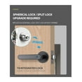 thumbnail image 3 of Serrure de Porte, Serrure de Porte Électronique Intelligente Numérique Tuya avec Empreinte Digitale Biométrique, Poignée de Porte Sans Clé, Mot de Passe Numérique pour Maison Intelligente, Facile à Installer, 3 of 7