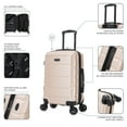 thumbnail image 3 of DUKAP SENSE 20" Hardside Lightweight Carry On Luggage with Spinner Wheels, Handle and Trolley, Champagne, 3 of 9