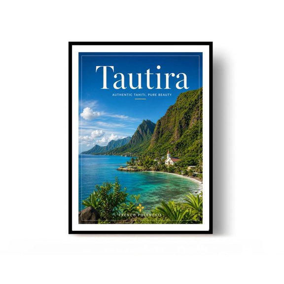 Tautira Travel Print French Polynesia Wall Decor