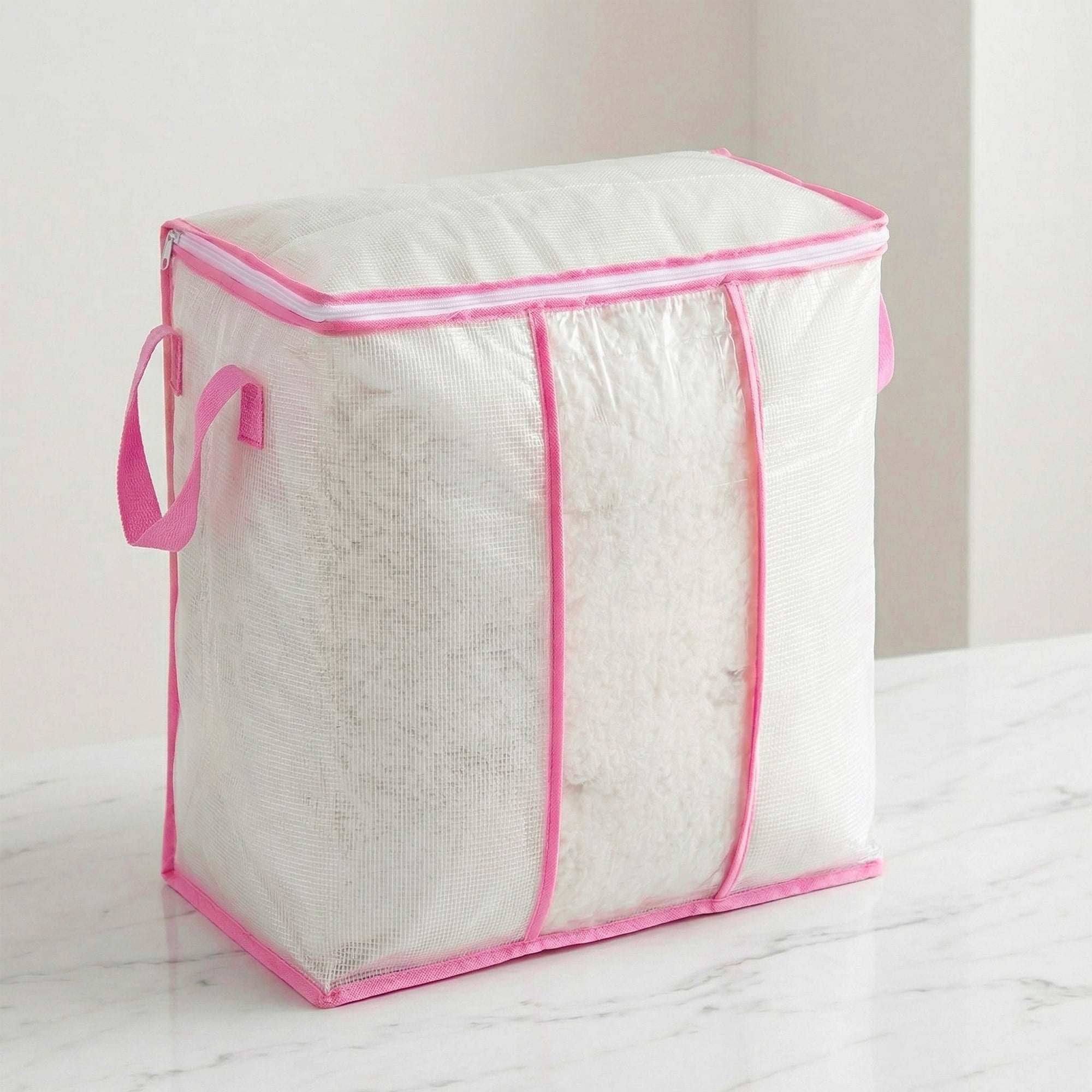 Unique Bargains Clothes Storage Bags for Organizing Comforter Pink 18.1"x10.2"x18.9"