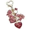 thumbnail image 5 of Heart Sequined Keychain With Butterfly Tassels For Fashionable Bag Charm Accessory Lightweight And Practical Bag Pendant, 5 of 11